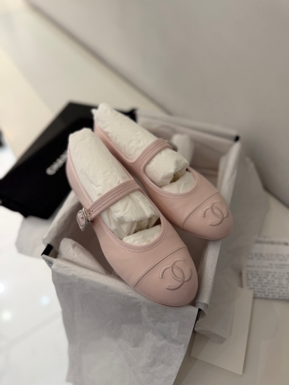 CHANEL Mary Jane Flats Light Pink | Size 39 - Picture 8 of 16